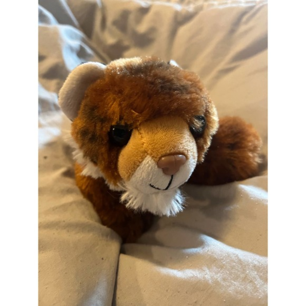 Wild Republic Lying Brown Bobcat Plush Stuffed Animal Toy‎